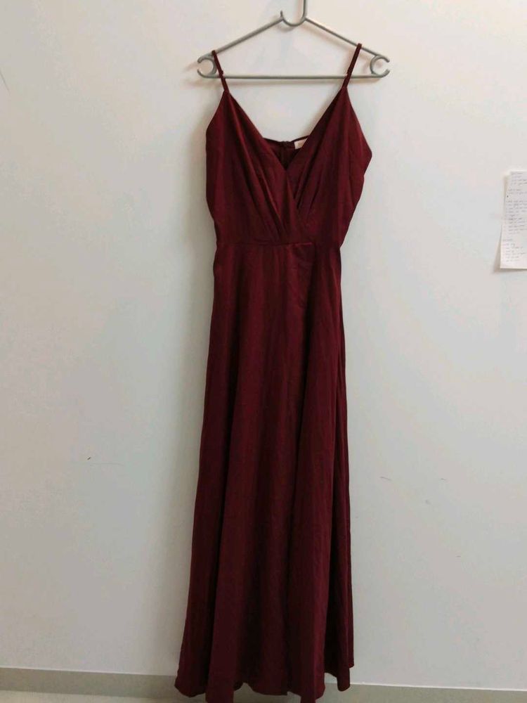 New Maroon Long Dress