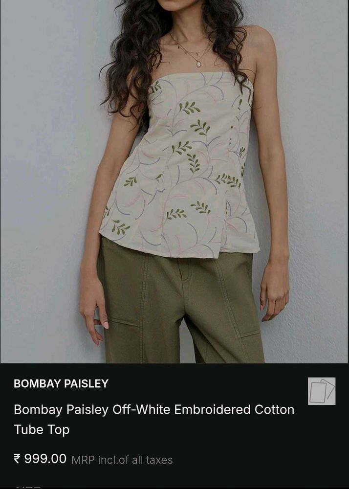 Bombay Paisley Tube Top