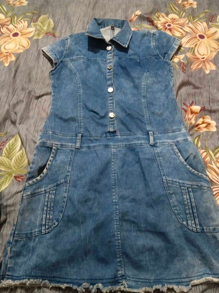Cute Denim Shirt Dress