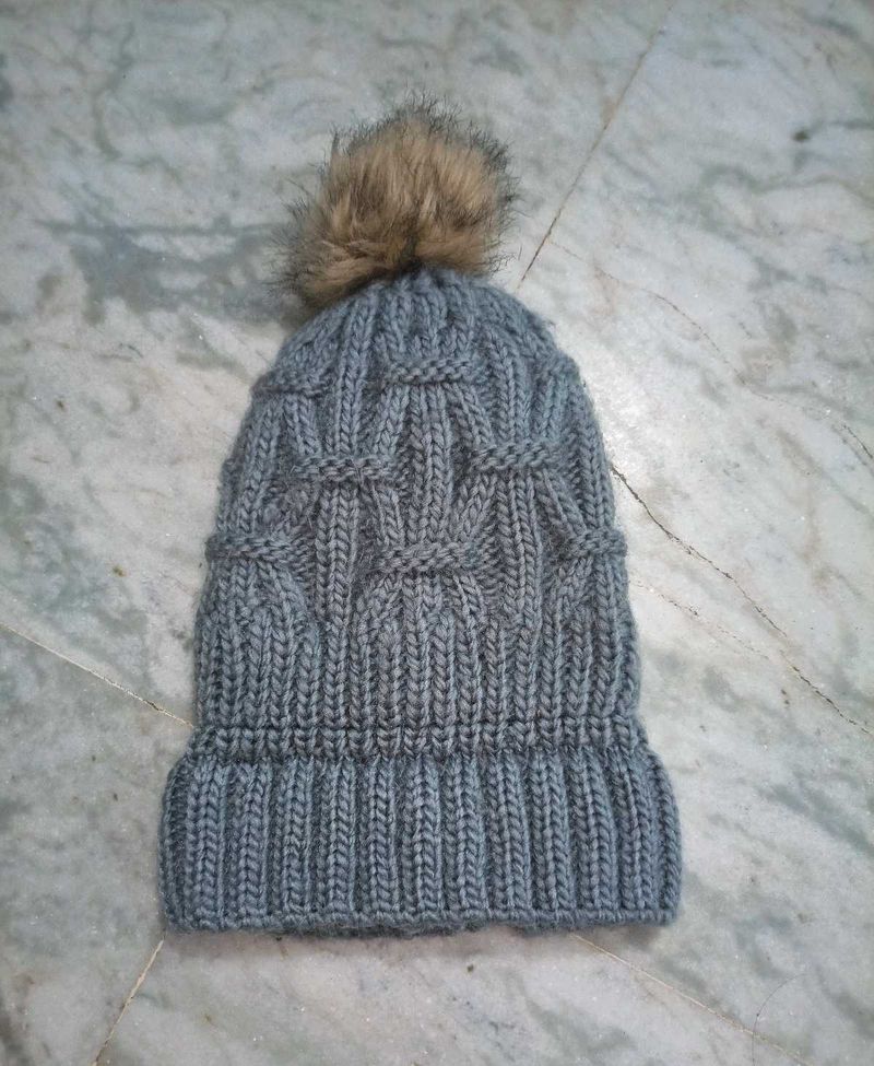 Grey Winter Cap Women