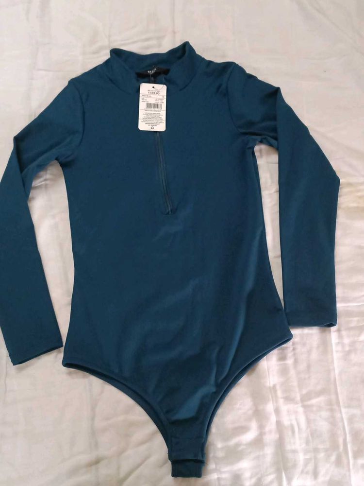 Teal Long Sleeve Bodysuit