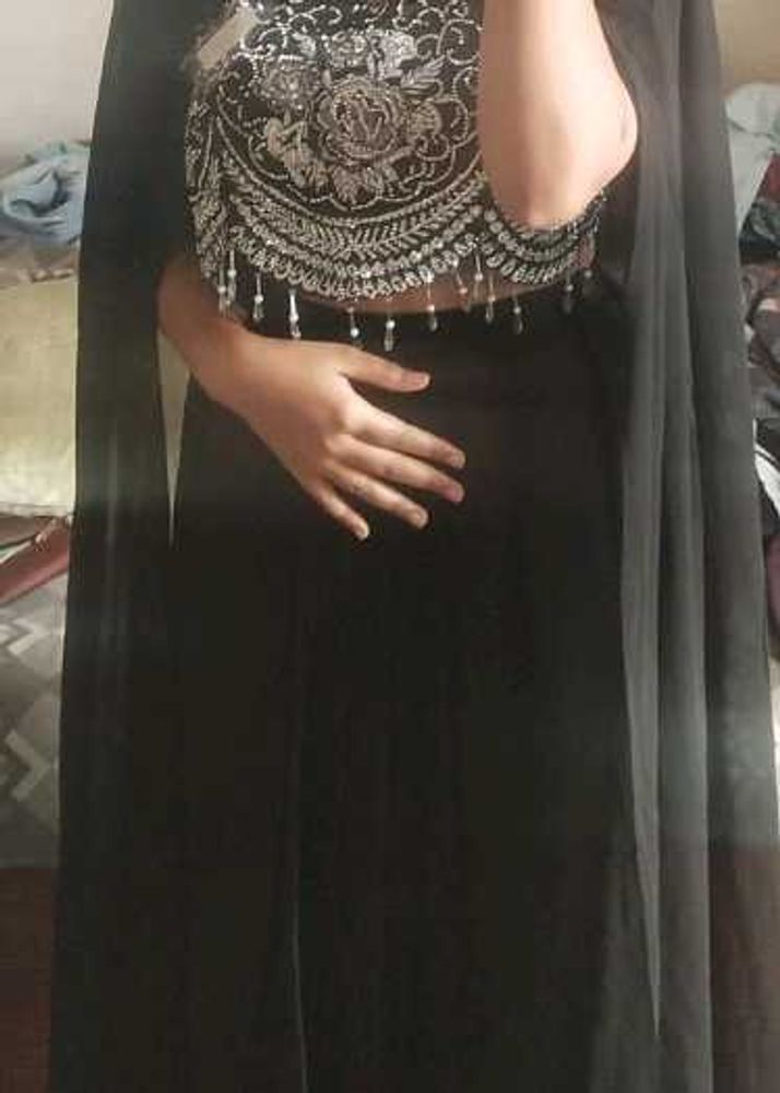 Embellished Crop Top &amp; Skirt Set(Indo western)