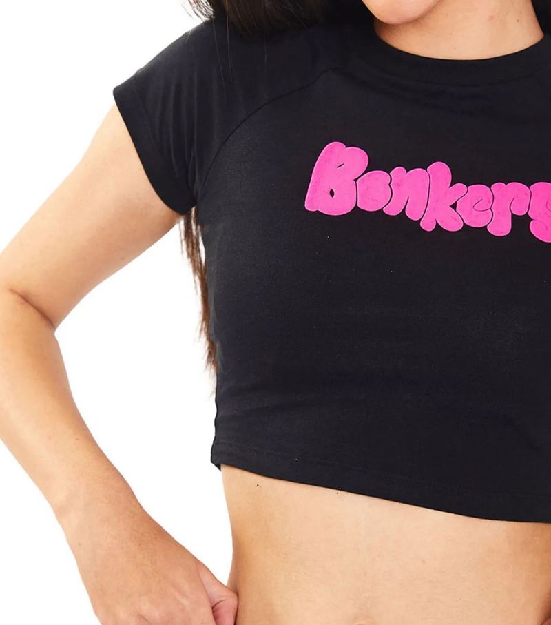 Black "Bonkers" Crop Top