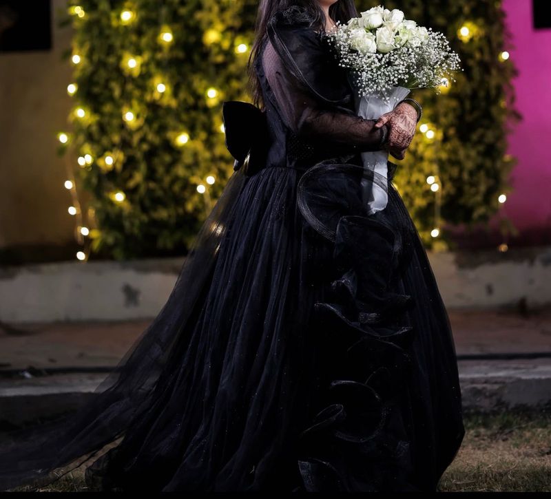 Stunning Black Gown with Bow Detail