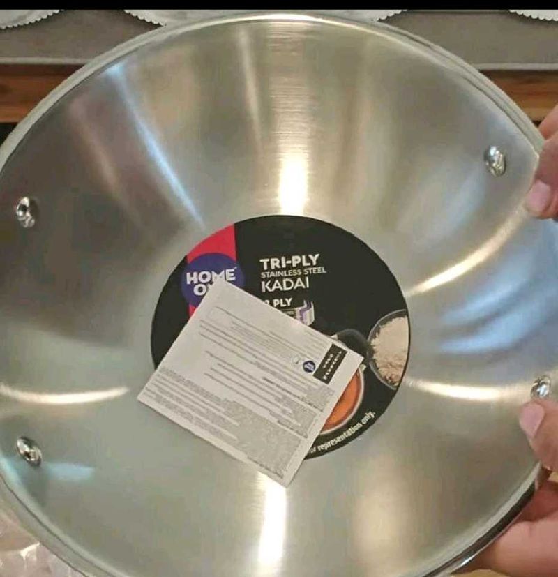 Tri-Ply Stainless Steel Kadai