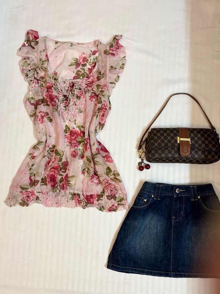 Coquette Floral Babydoll Top