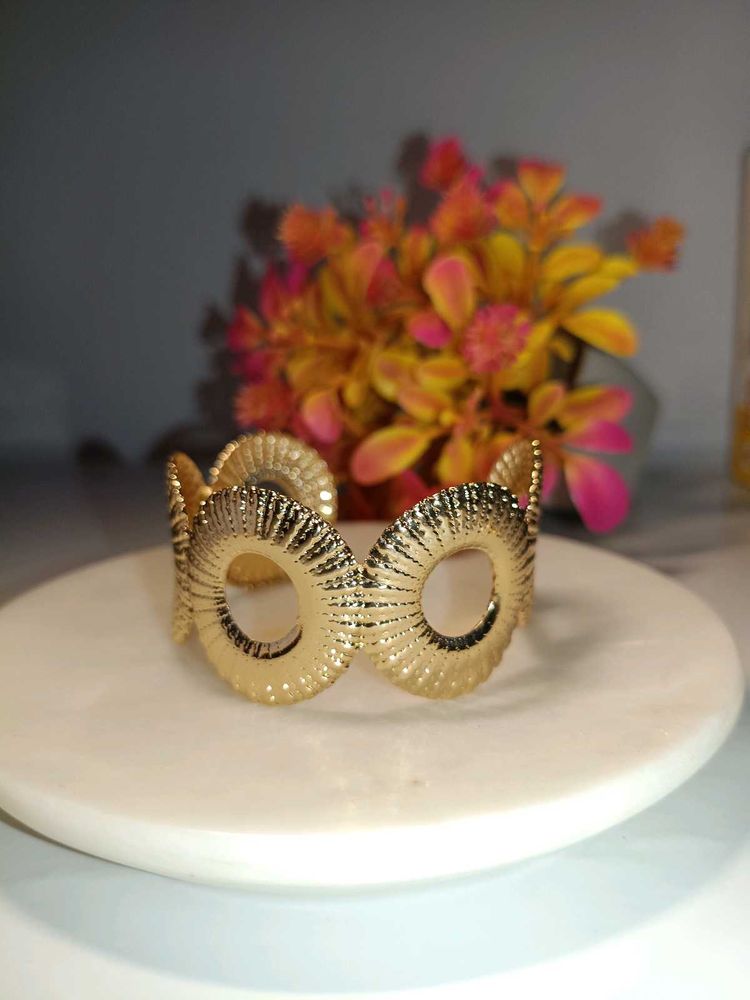 Gold Tone Statement Cuff Bracelet