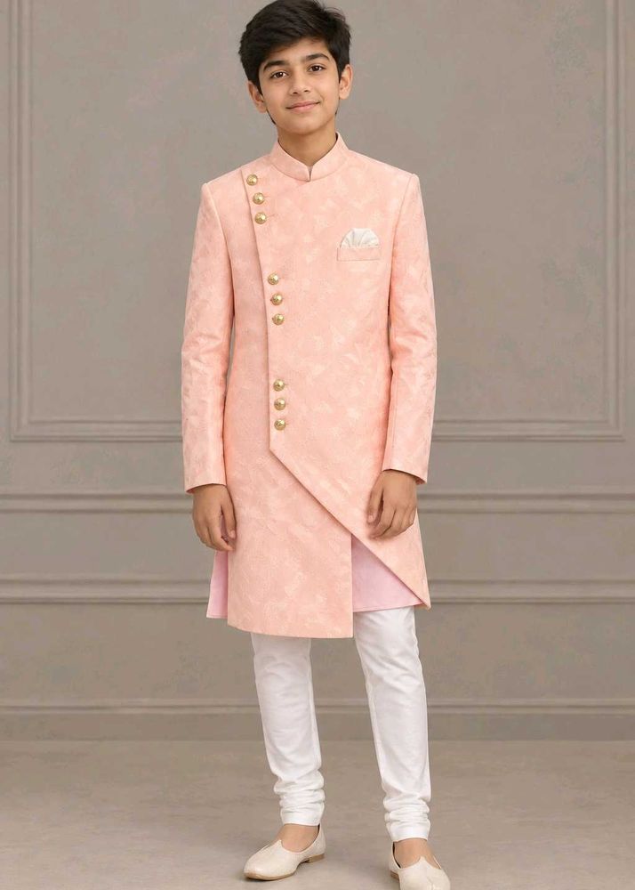 Boys Peach sherwani Set