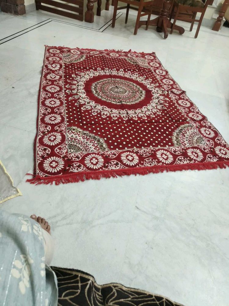 Red Floral Rug