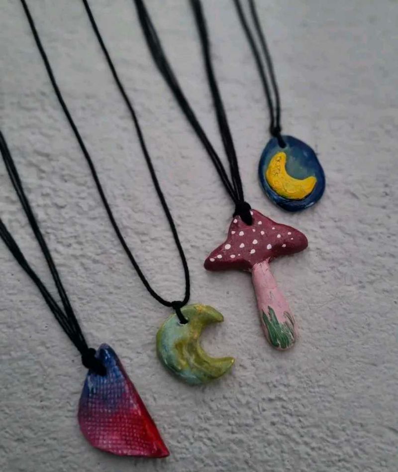 Handmade clay Pendants( New)
