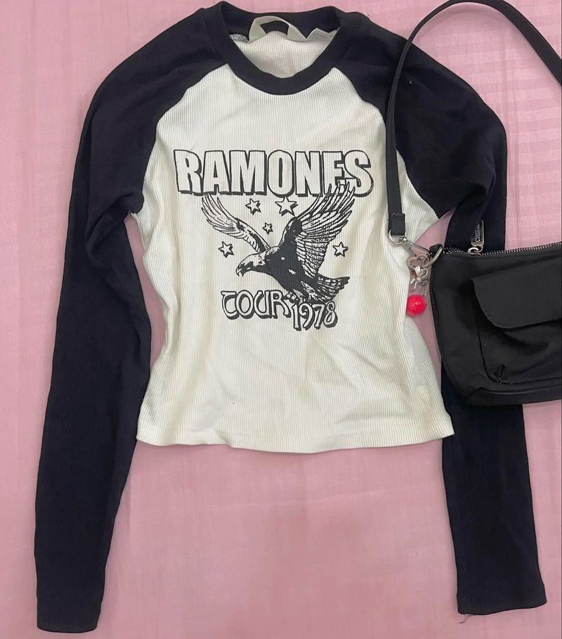 H&amp;M Ramones Tour 1978 Graphic Long Sleeve Top