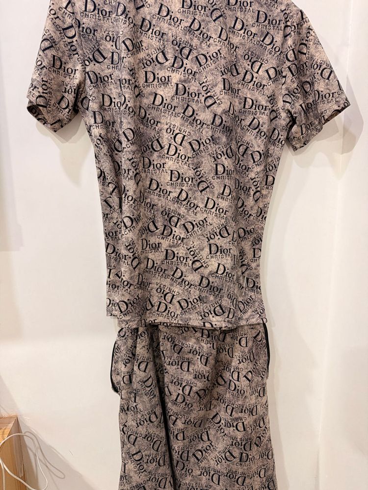 dior Designer Print T-Shirt