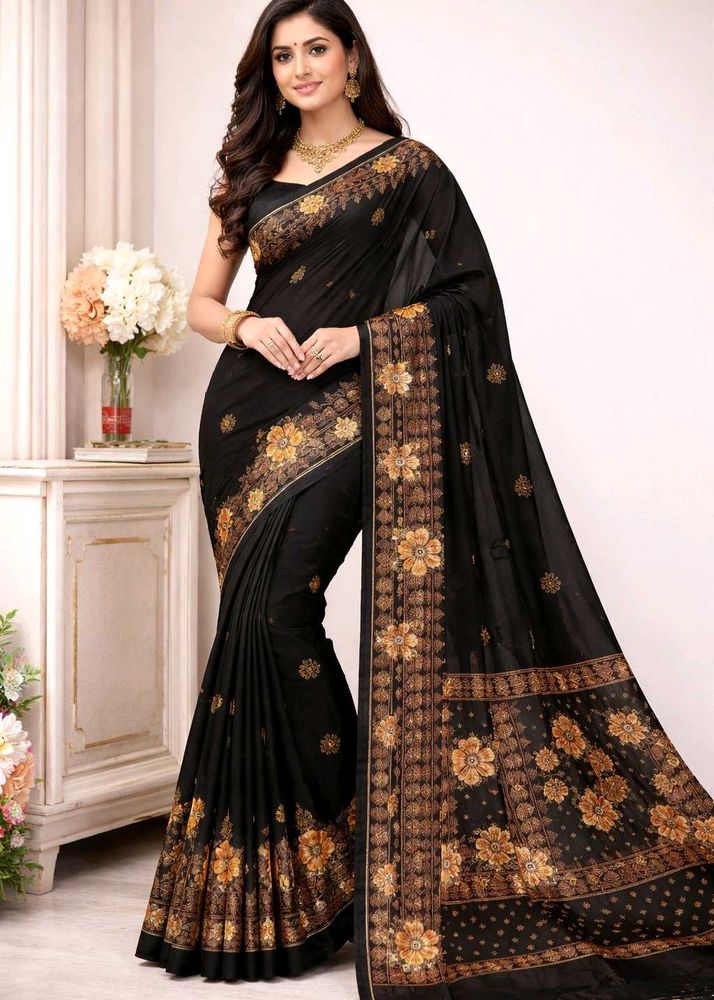 🥀Elegant Black Saree🥀