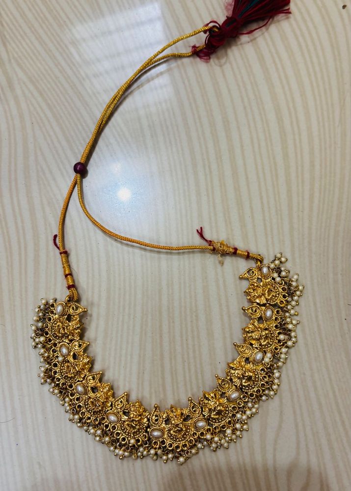Exquisite Gold Plated Pearl Necklace