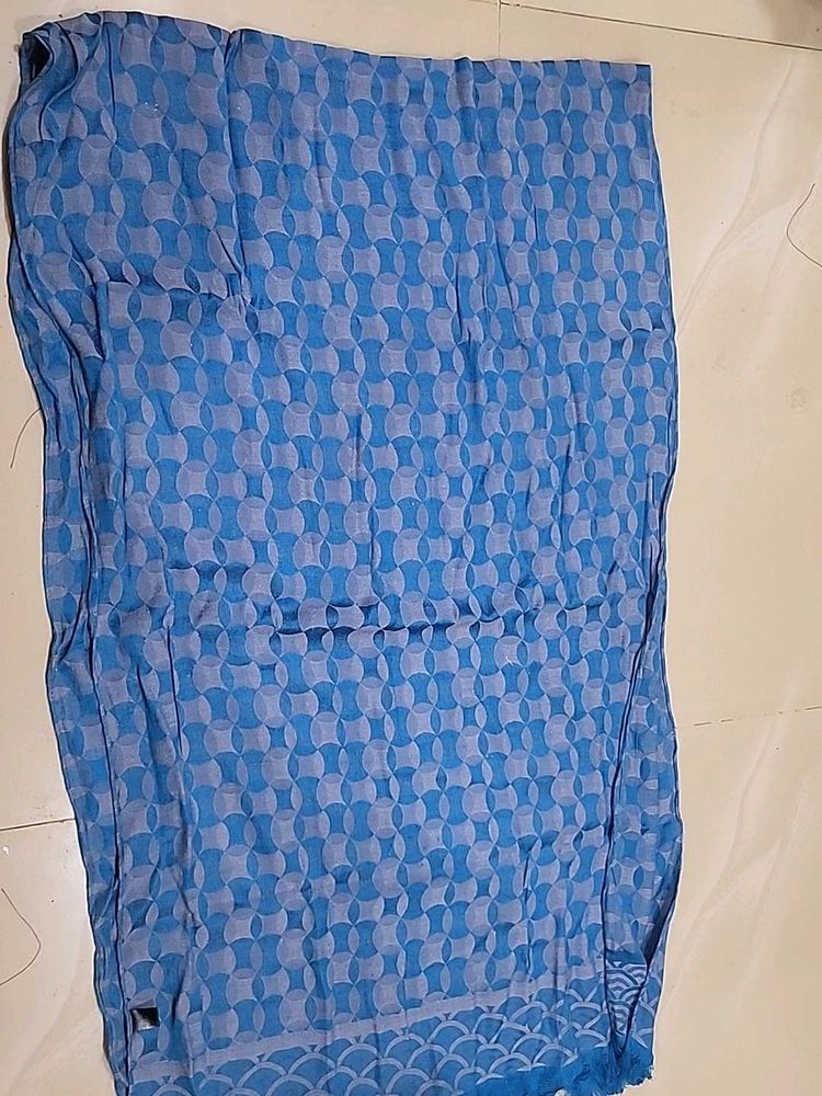 Blue Geometric Pattern Dupatta