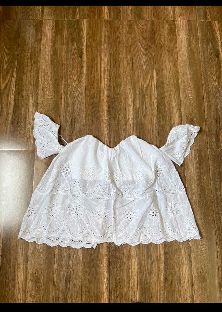 Off Shoulder White Top