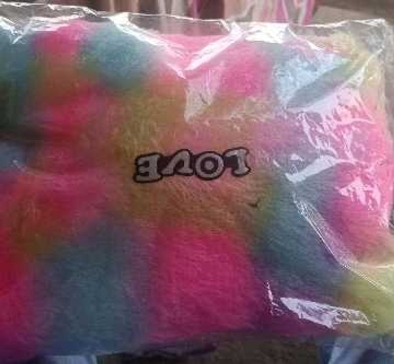 Multicolor Heart Shape Soft Plush Cushion