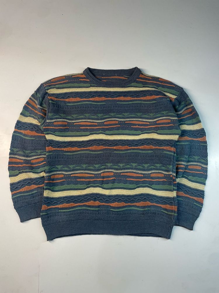 Coogi style Vintage Striped Knit Sweater