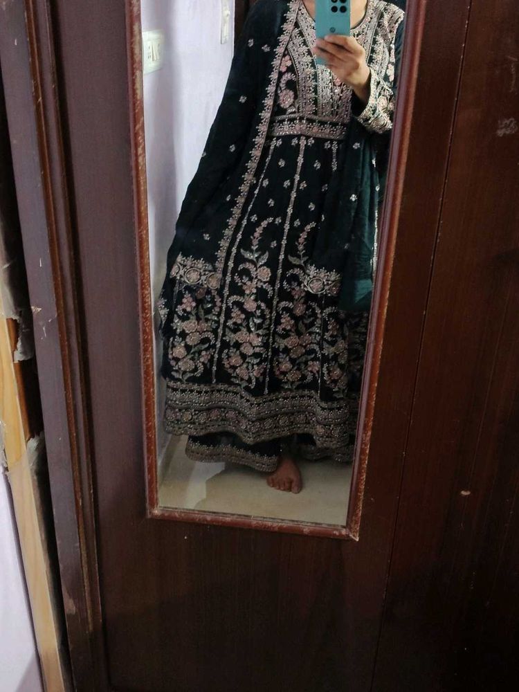 Embroidered georgette indo western Set