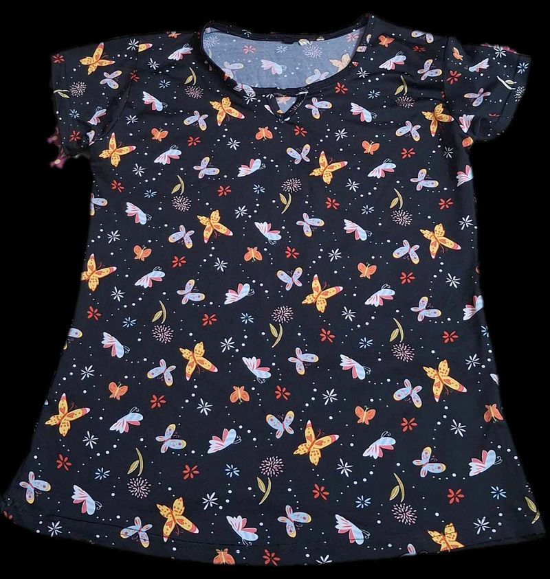 Cute Butterfly Print Top