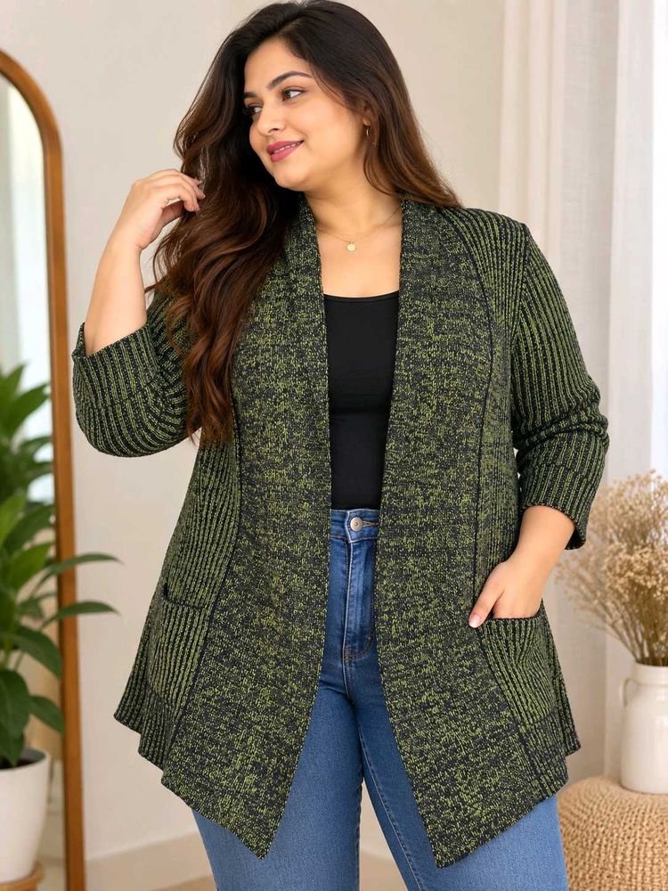 Chic Textured Open-Front Cardigan