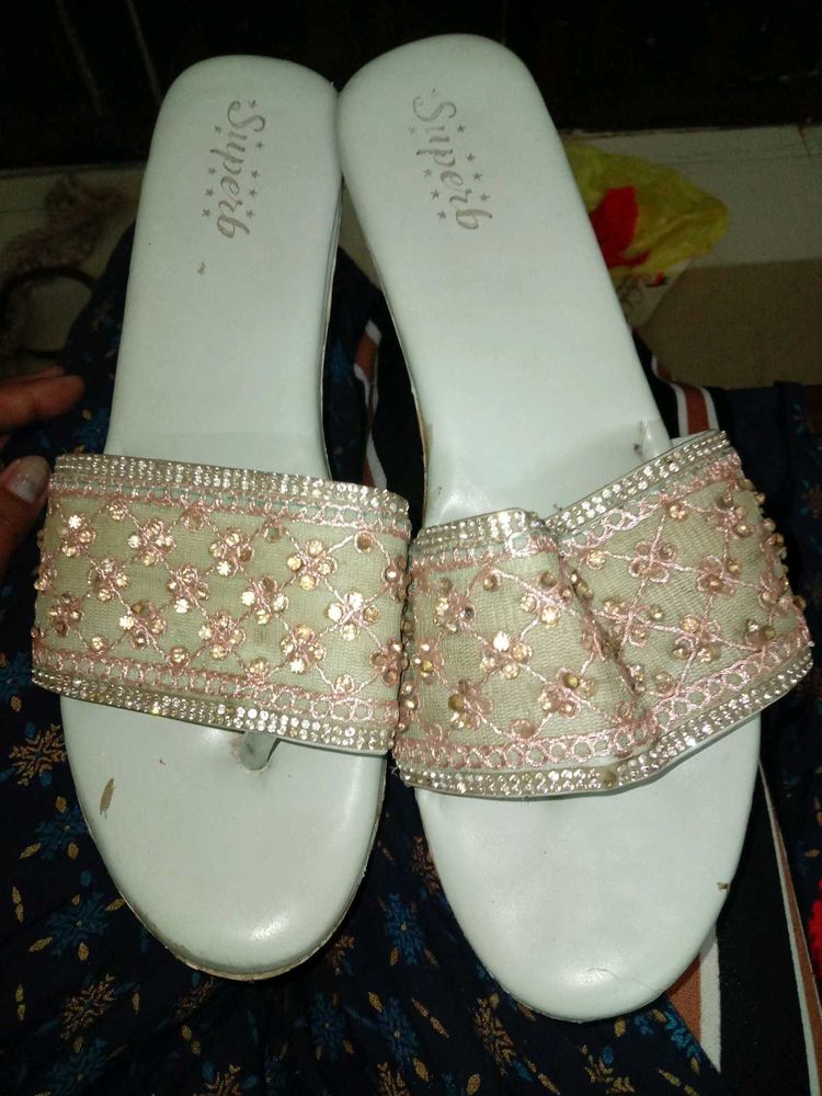 Embellished Slip-On Sandals