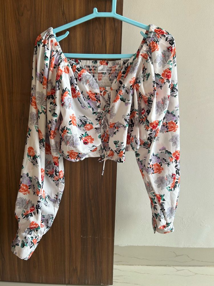 Retro Pleasant floral printed Top