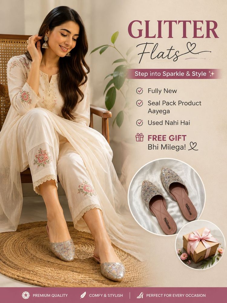 Sparkling Glitter Flats - New &amp; Stylish