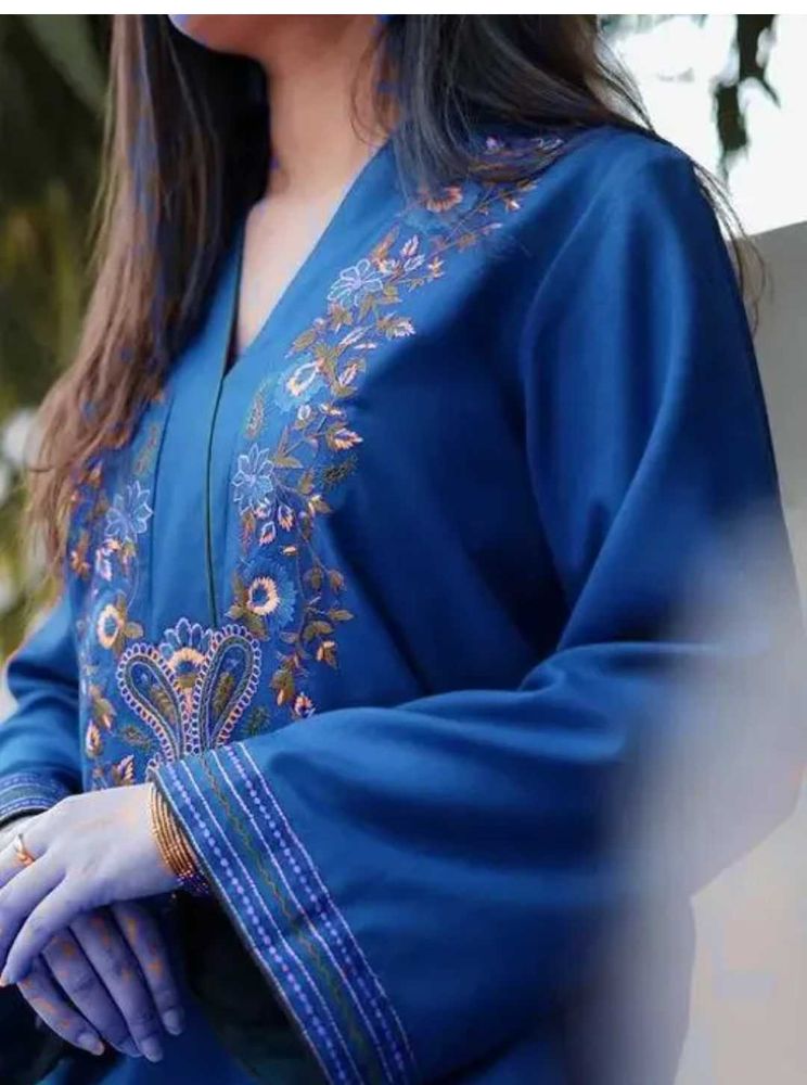 Embroidered Blue Kurta