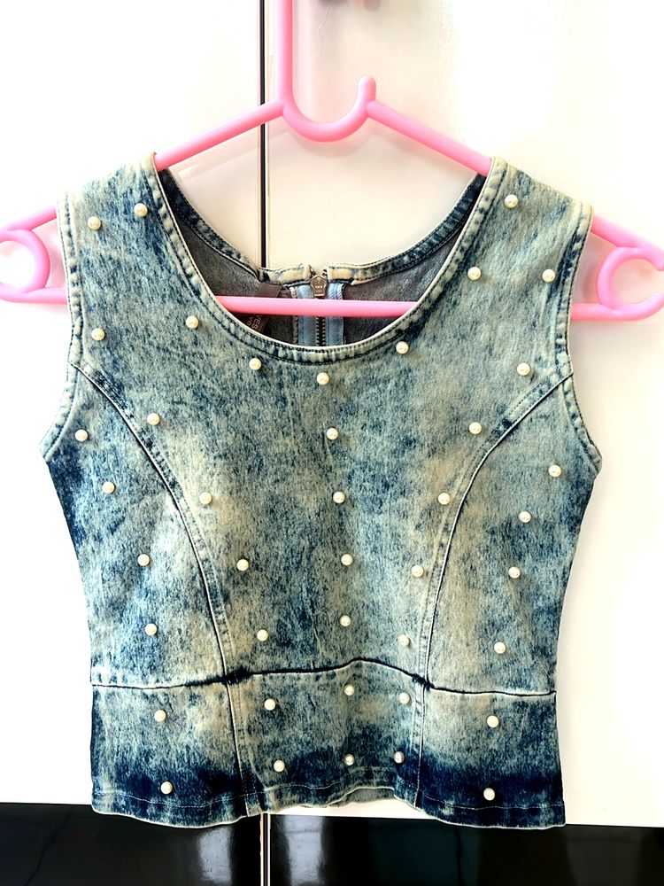 Denim Top And Jacket