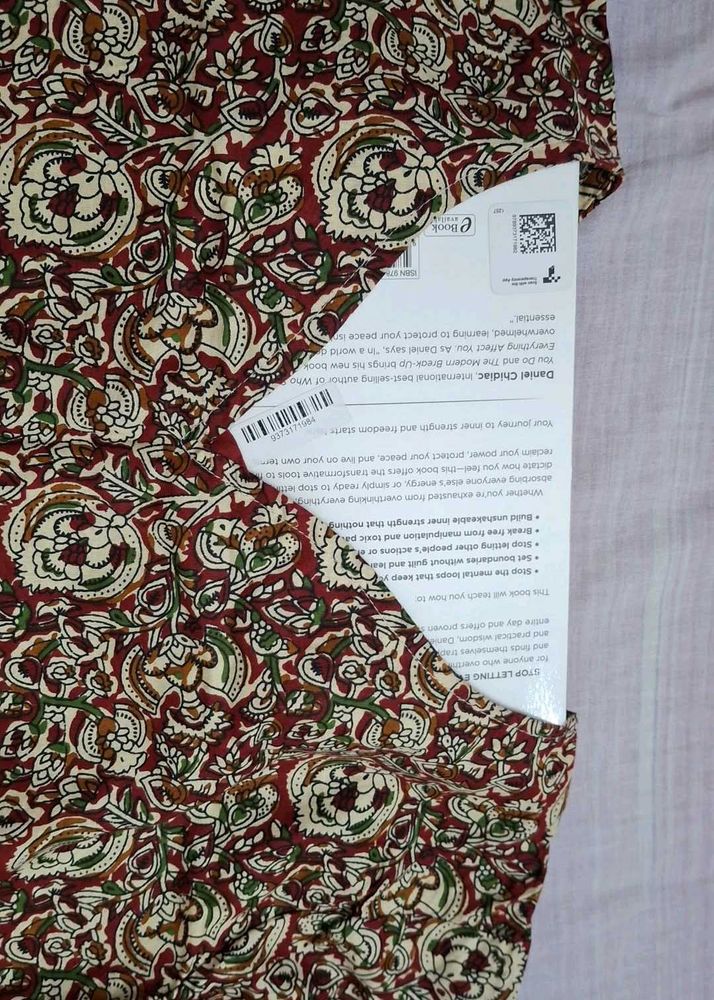 Maroon Floral Print Kurta