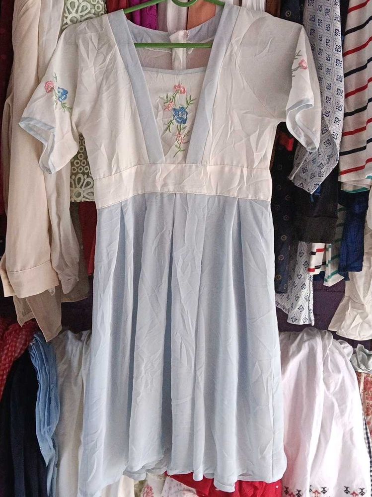 Embroidered Midi Dress