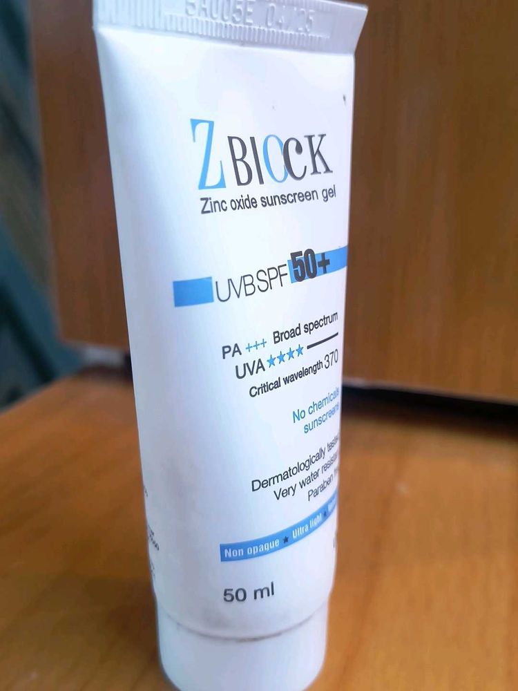 Z Block Zinc Oxide Sunscreen Gel SPF 50+
