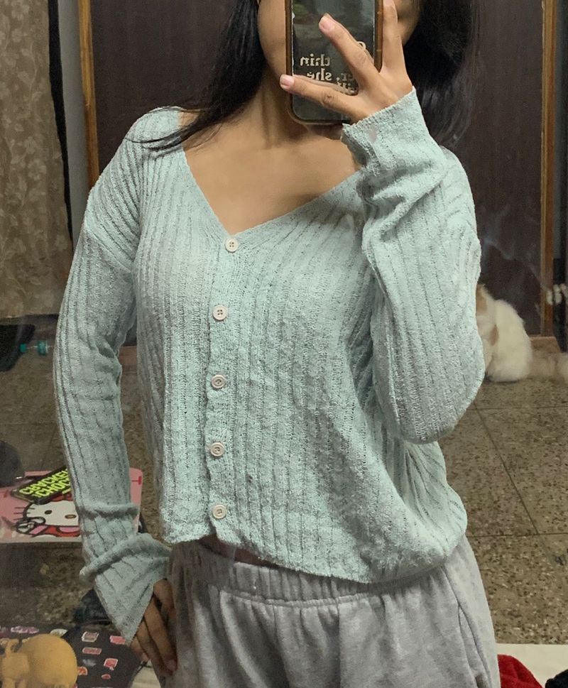 Cute Mint Green Cardigan