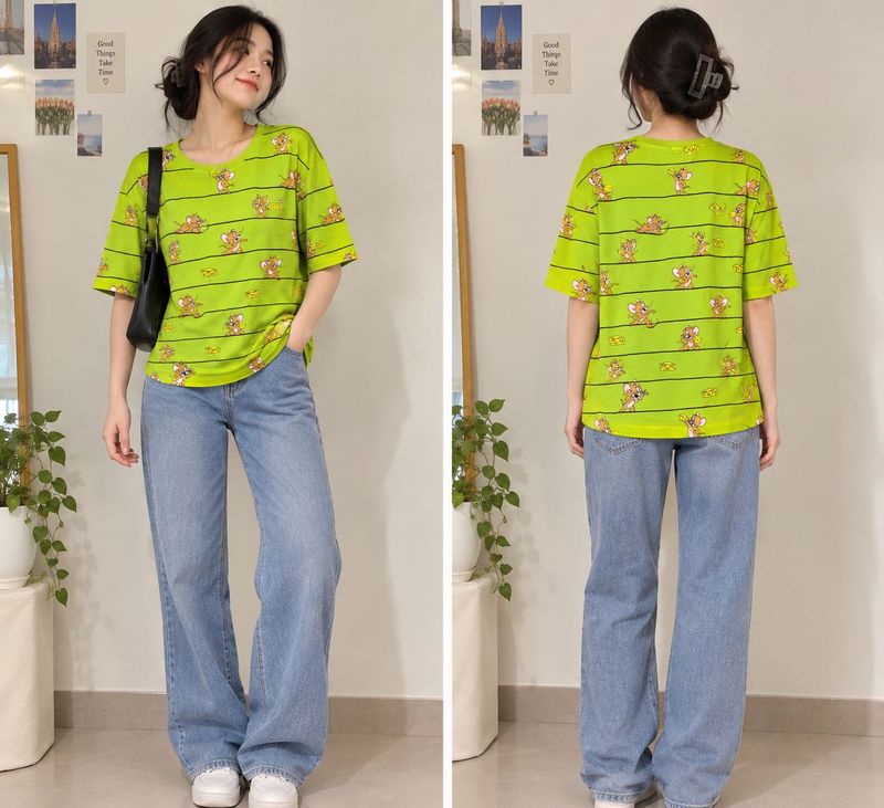 Cute Tom &amp; Jerry Graphic T-Shirt