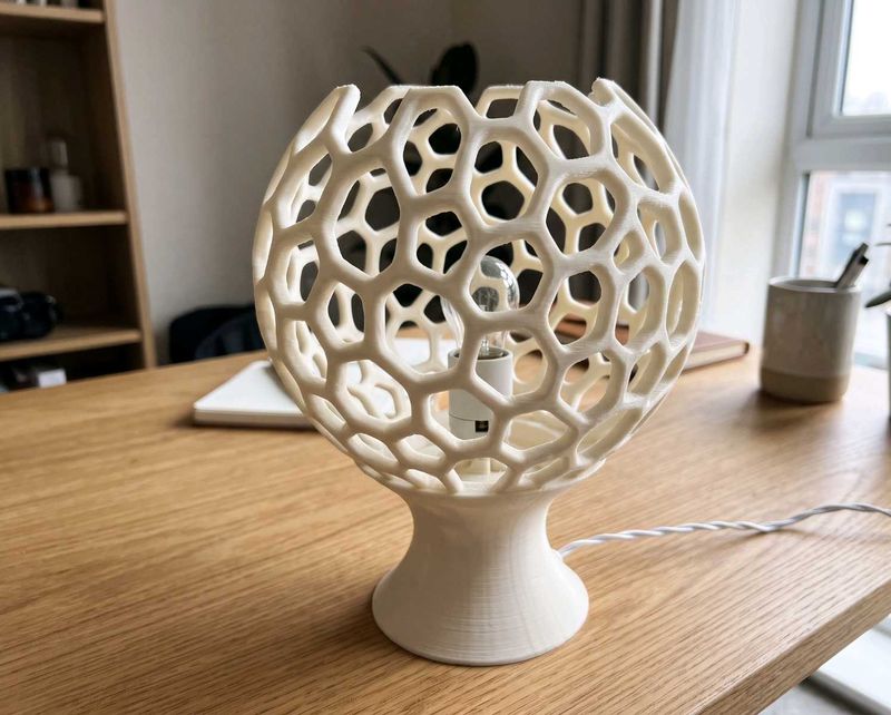Custom Sculptural Voronoi Projection Lamp