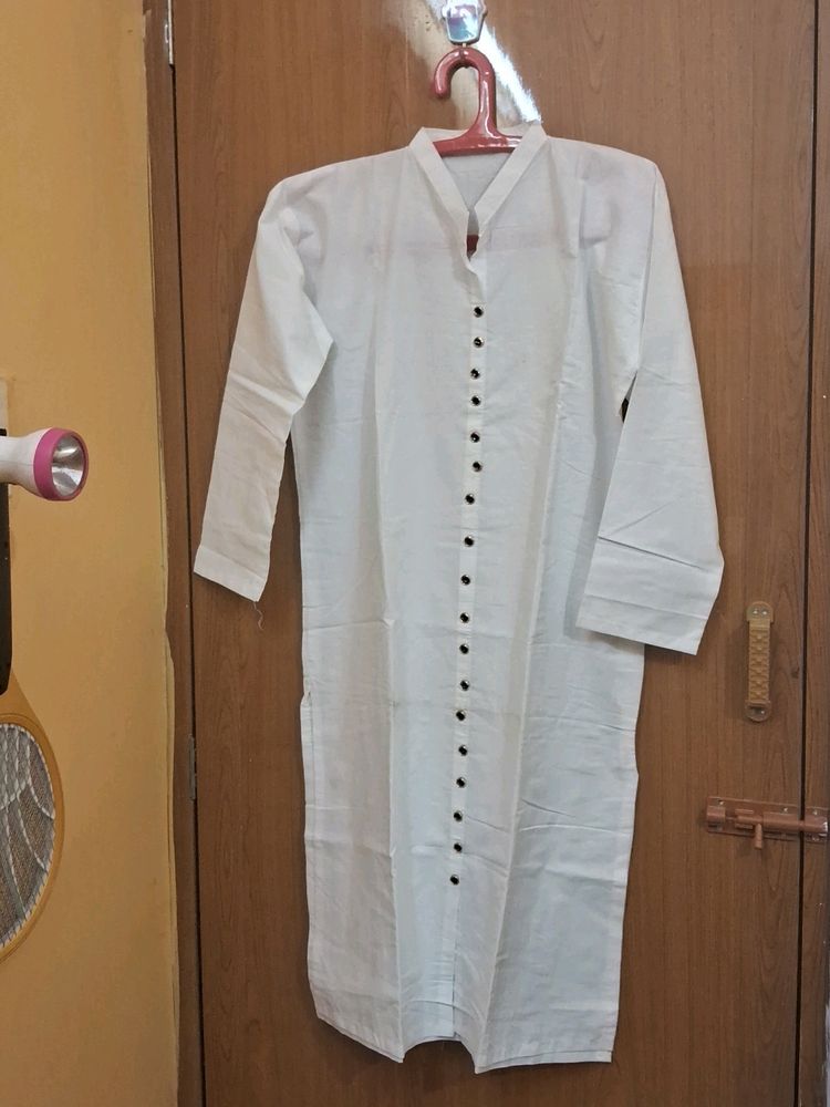 40 Size White Kurti