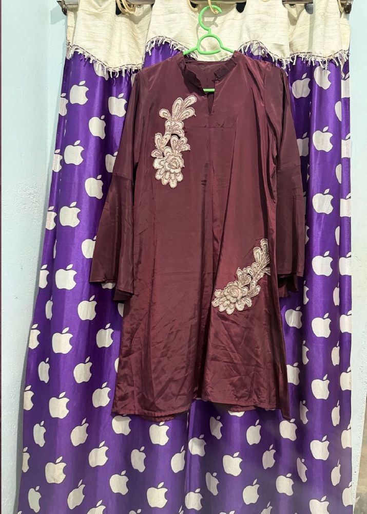 Maroon coord set with Elegant Embellishments