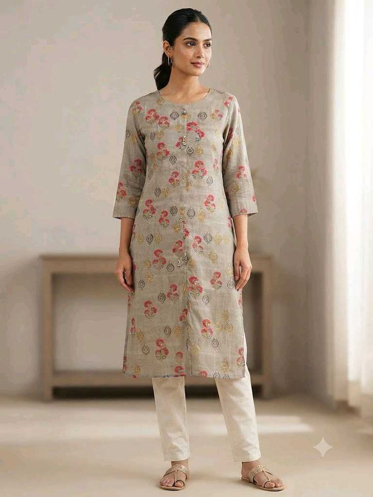 Elegant Floral Print Kurti