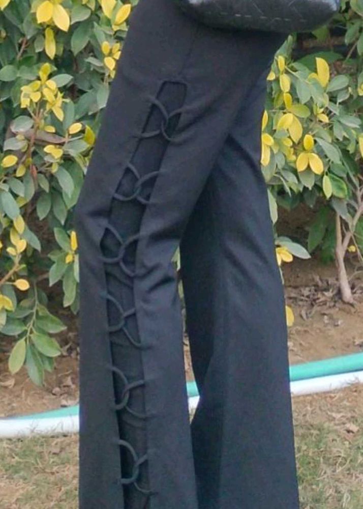 Black Pants with Side Detail