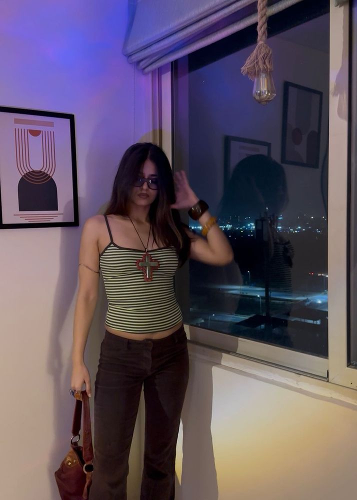 Striped Crop Tank Top