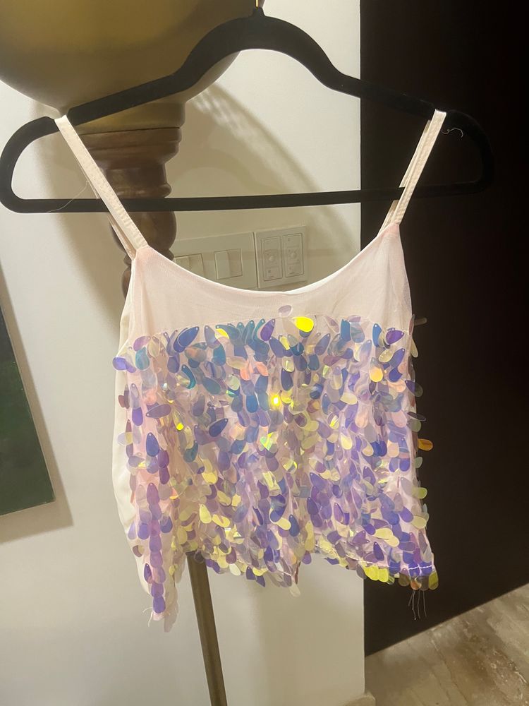Pink Sequin Top