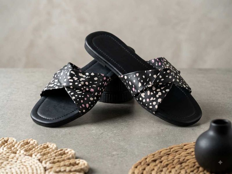 Stylish Polka Dot Slides for Women