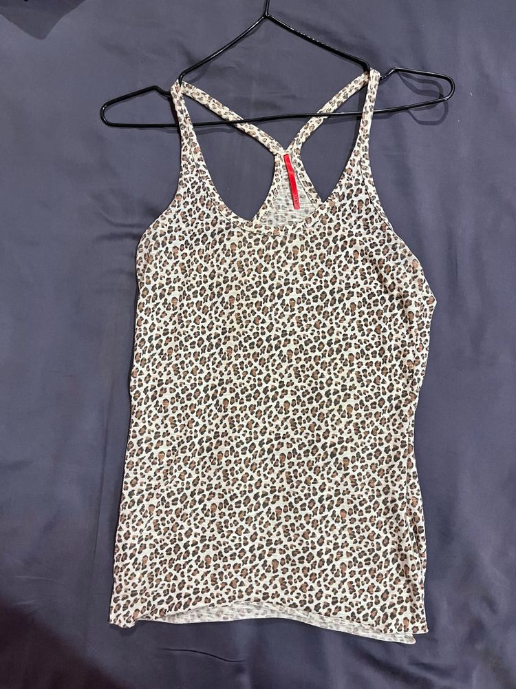 Leopard Print Racerback Tank Top