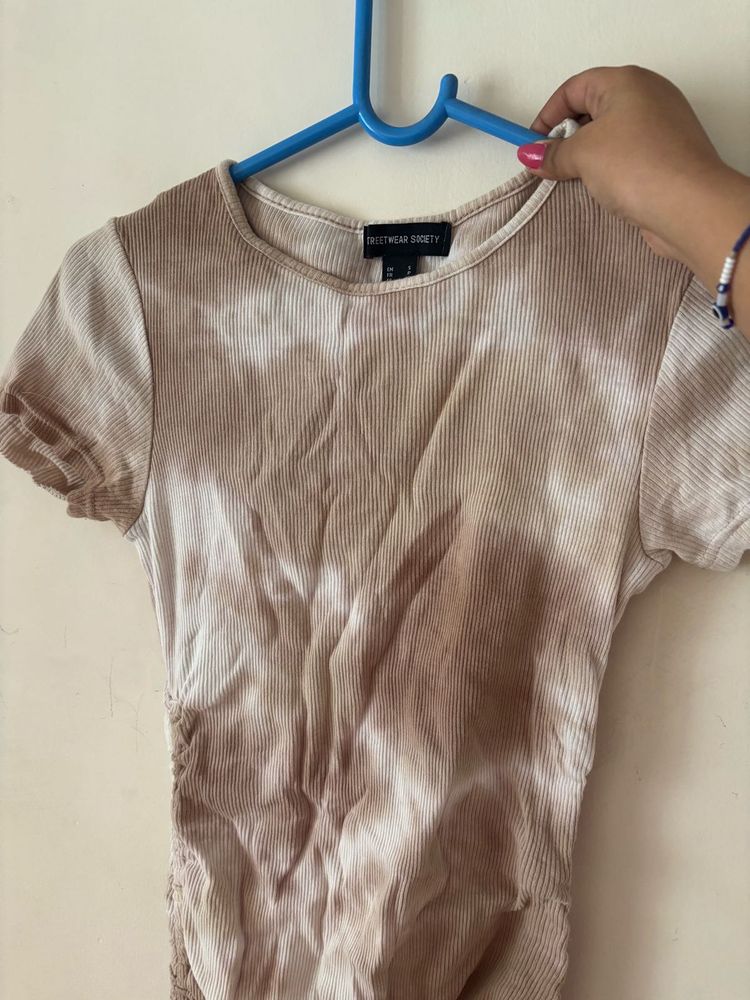 Ribbed Tie-Dye T-Shirt