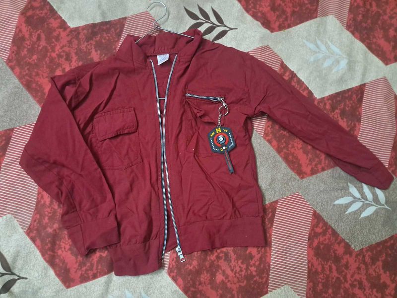 Maroon Casual Jacket