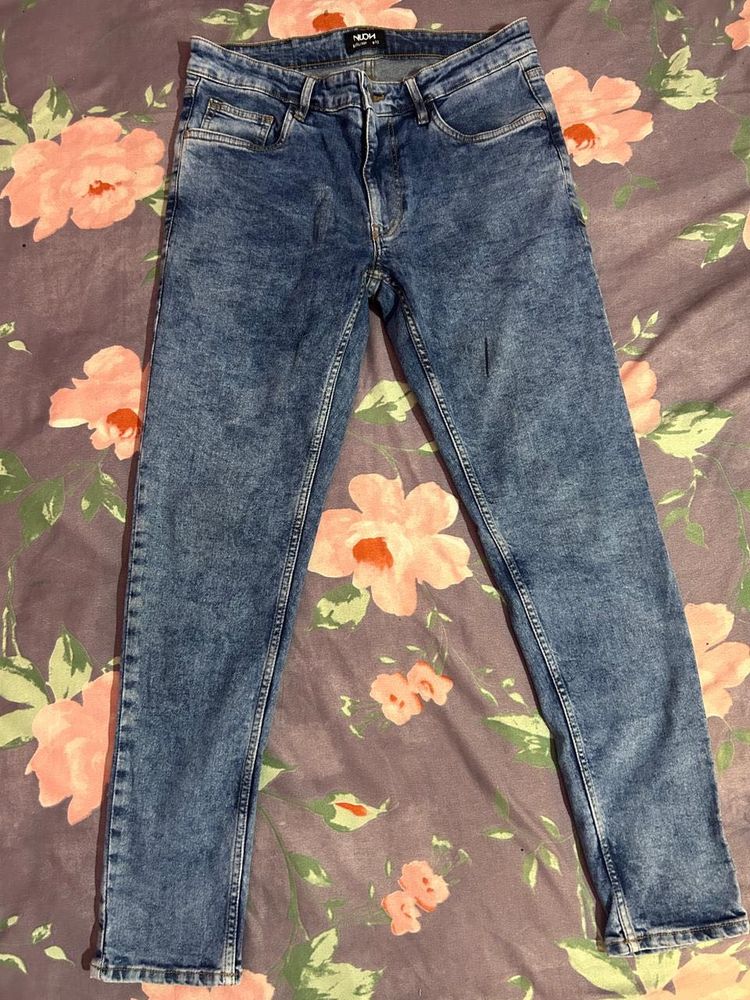 Acid Wash Slim Fit Jeans