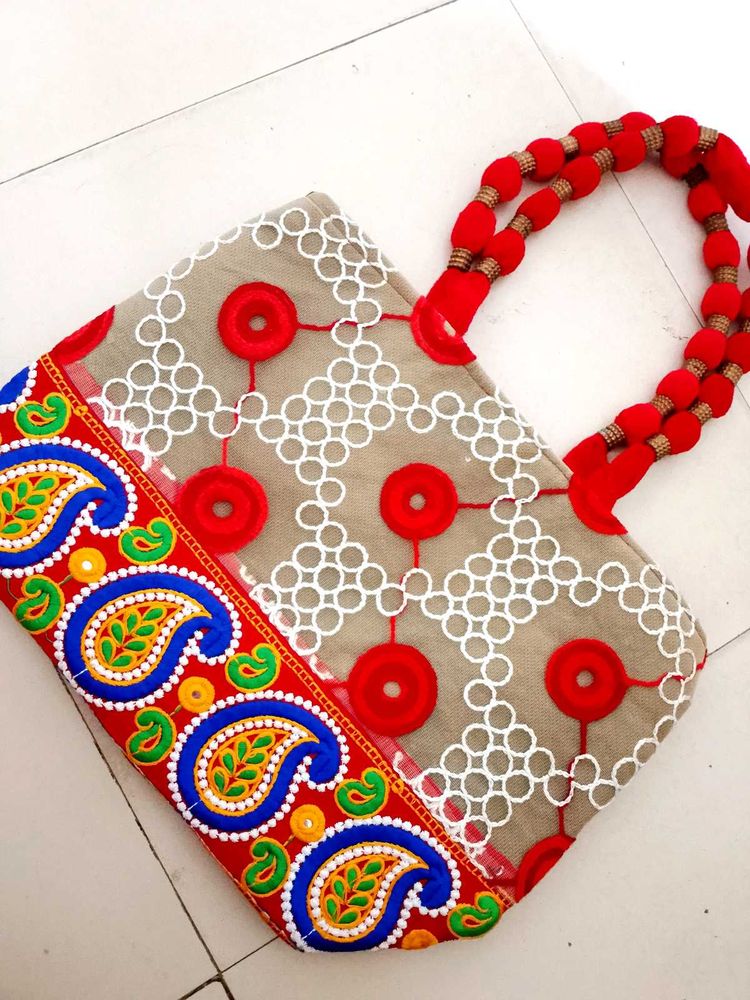Embroidered Tote Bag