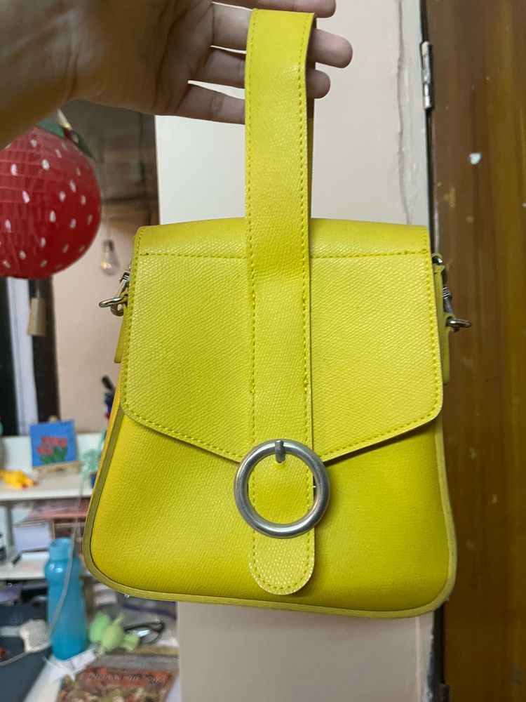 Vibrant Yellow Handbag