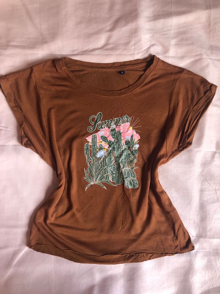Nuon Brown Graphic Tee